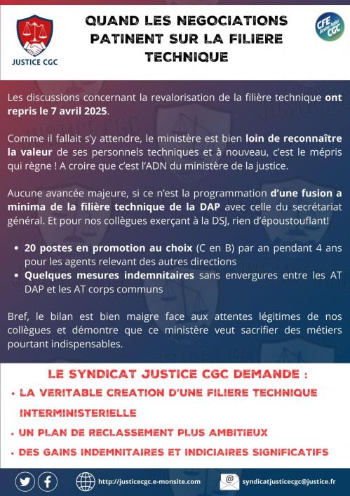 Communique filière technique